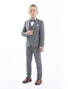 Moustache Light Gray Peak Lapel Tuxedo Set By Childsplay Clothing