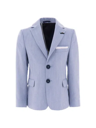 Moustache Little Boy's & Boy's Peak Lapel Blazer In Blue