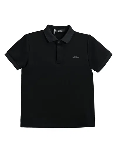 Moustache Kids' Little Boy's & Boy's Polo Shirt With Trim In Black