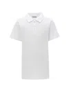 Moustache Kids' Logo-embroidered Polo Shirt In White