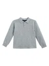 Moustache Long-sleeve Polo Shirt In Gray