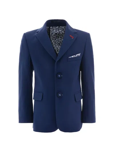 Moustache Kids' Microdot Blazer In Blue