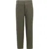 Moustache Green Casual Pants For Kid Boys In Olive Green