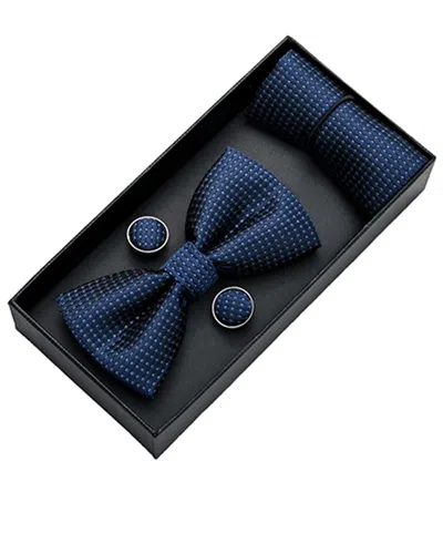 Moustache Kids'  Navy And Light Blue Bowtie Set