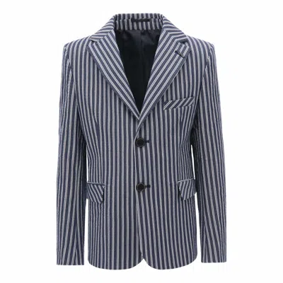 Moustache Navy Double Striped Blazer In Blue