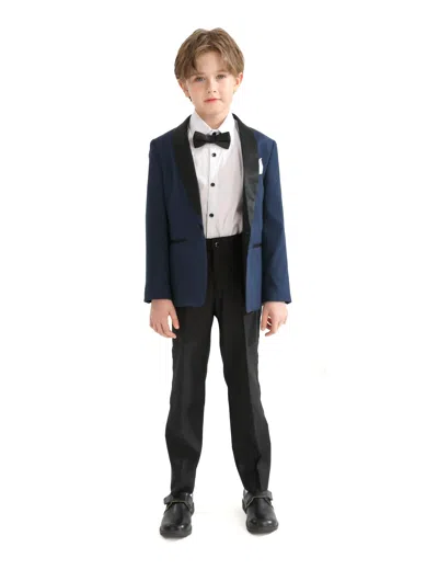 Moustache Navy  Shawl Lapel Tuxedo Set By Childsplay Clothing