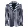 Moustache Navy Striped Embroidered Blazer