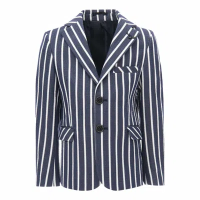 Moustache Navy Striped Embroidered Blazer