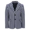 Moustache Navy Striped Embroidered Blazer