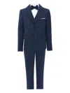 Moustache Notched-lapel Suit (set Of Four) In Blue