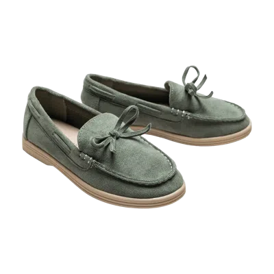 Moustache Olive Suede Formal Laced Dress Shoes By Childsplay Clothing In Green