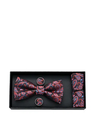 Moustache Kids' Paisley-print Bow Tie (set Of Two) In Multi
