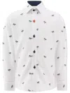 Moustache Palm Tree-print Organic Cotton Shirt In White