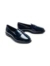 Moustache Patent-finish Penny Loafers In Blue