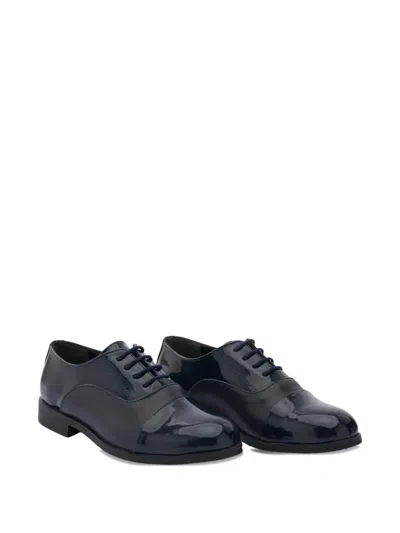 Moustache Kids' Patent Leather Oxford Shoes In Blue