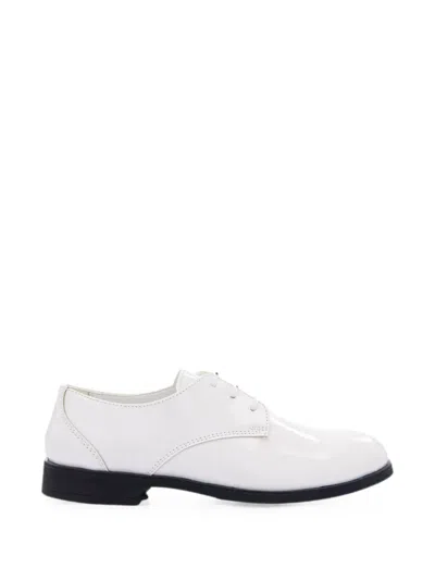 Moustache Kids' Patent-finish Brogues In White