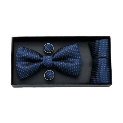 MOUSTACHE MOUSTACHE PATTERNED-JACQUARD BOW TIE SET