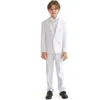 Moustache Kids'  Peak Lapel Suit In White