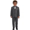 Moustache Peak Lapel Tuxedo In Gray