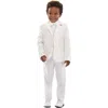 Moustache Kids'  Peak Lapel Tuxedo In Ivory