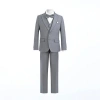 Moustache Kids'  Peak Lapel Tuxedo Set In Light Gray