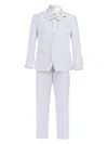 Moustache Peak Lapel Tuxedo Set In White