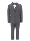 Moustache Tuxedo Four-piece Suit In Grey