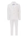 Moustache Peak-lapels Three-piece Suit In White