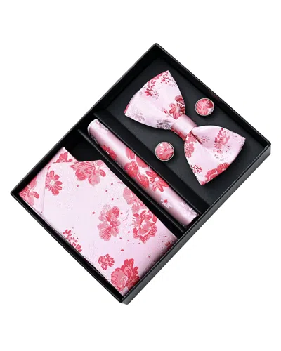 Moustache Kids'  Pink Floral Tie Set