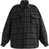 Moustache Plaid-pattern Shirt In Black