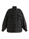 Moustache Plaid-pattern Shirt In Black