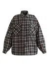 Moustache Plaid-pattern Shirt In Black
