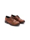 Moustache Polished Round-toe Brogues In Brown