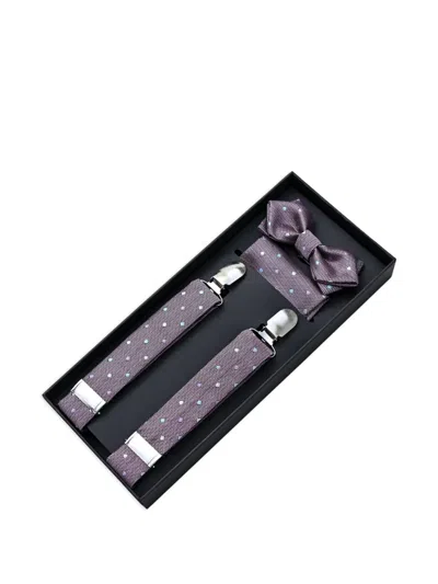 Moustache Kids' Polka-dot Accessory Set In Purple