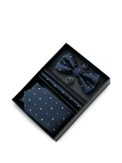 Moustache Kids' Polka-dot Accessory Set In Blue