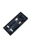Moustache Polka Dot-print Accessory Set In Blue