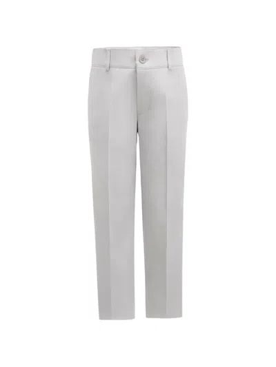 Moustache Kids' Pressed-crease Formal Trousers In Gray