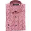 Moustache Printed Dress Shirt In Pink