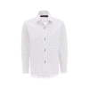 Moustache Printed Dress Shirt In White