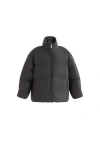 Moustache Kids'  Puffer Jacket With High Collar In Gray