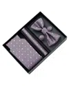 Moustache Purple Dotted Tie Set