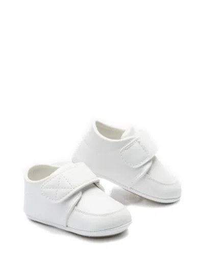 Moustache Babies' Quilted Shoes In White