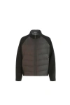 Moustache Zip-up Padded Jacket In Black