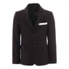 Moustache Red Bordeaux Peak Lapel Blazer