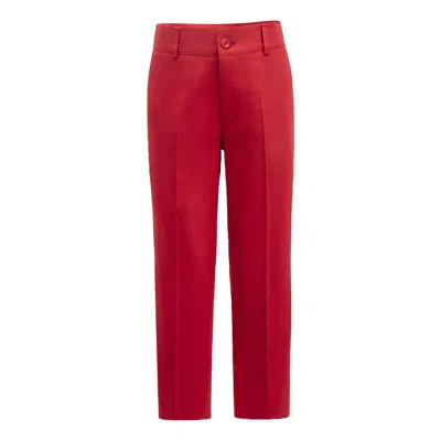 Moustache Red Formal Pants