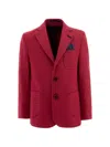 Moustache Ring-pattern Peak-lapel Blazer In Red