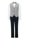 Moustache Ruggero Striped Vest Set In Neutrals