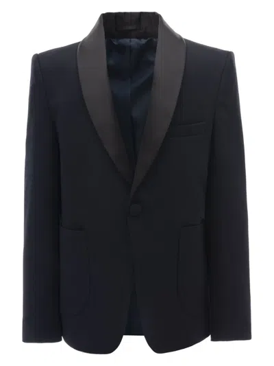 MOUSTACHE SHAWL-LAPEL SINGLE-BREASTED BLAZER