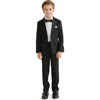 Moustache Kids'  Shawl Lapel Suit In Black