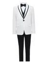 Moustache Shawl-lapel Suit (set Of Three) In White